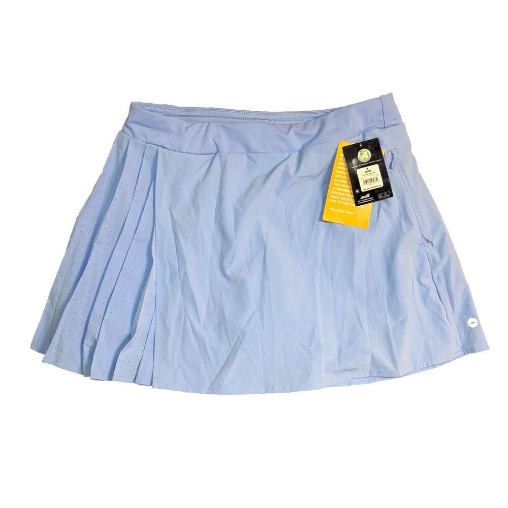 Avia Women's Pleated Skort Size S 4-6 Blue Birch, Inner Short Liner With Pocket